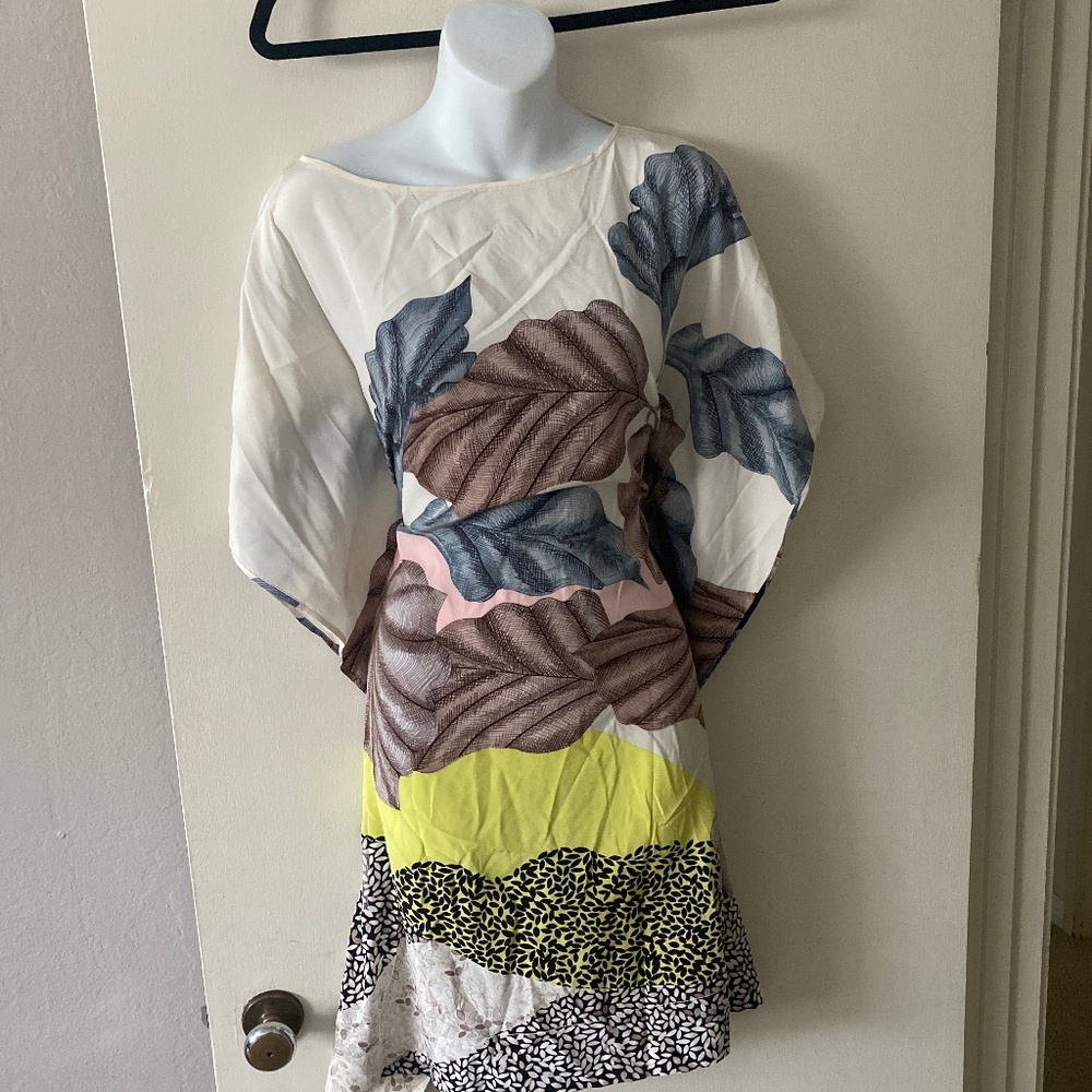 Dvf print silk dress